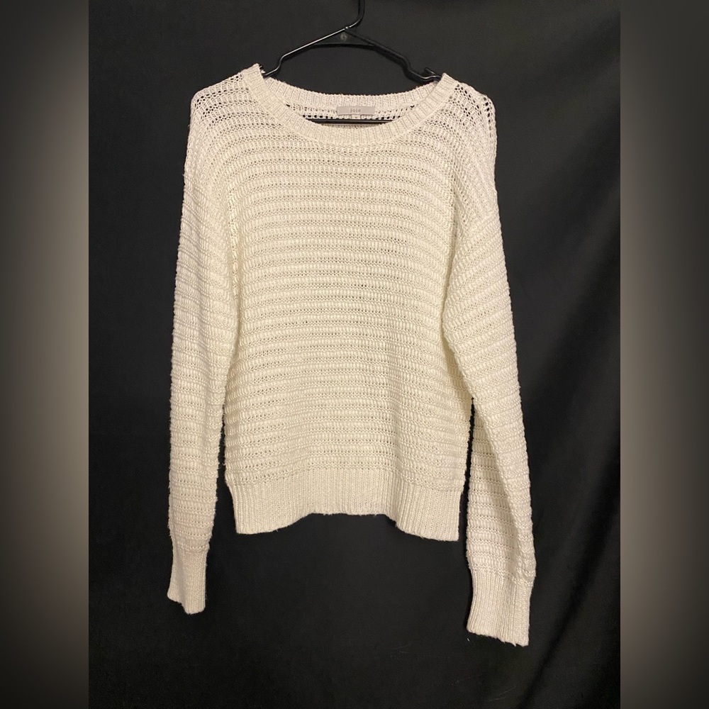 Joie White Knit Crew Neck Sweater